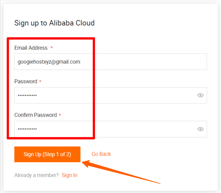 Enter your valid email id