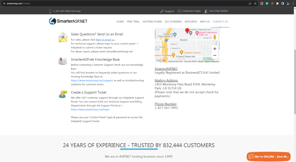 From here, you can open their contact page, which will look like this