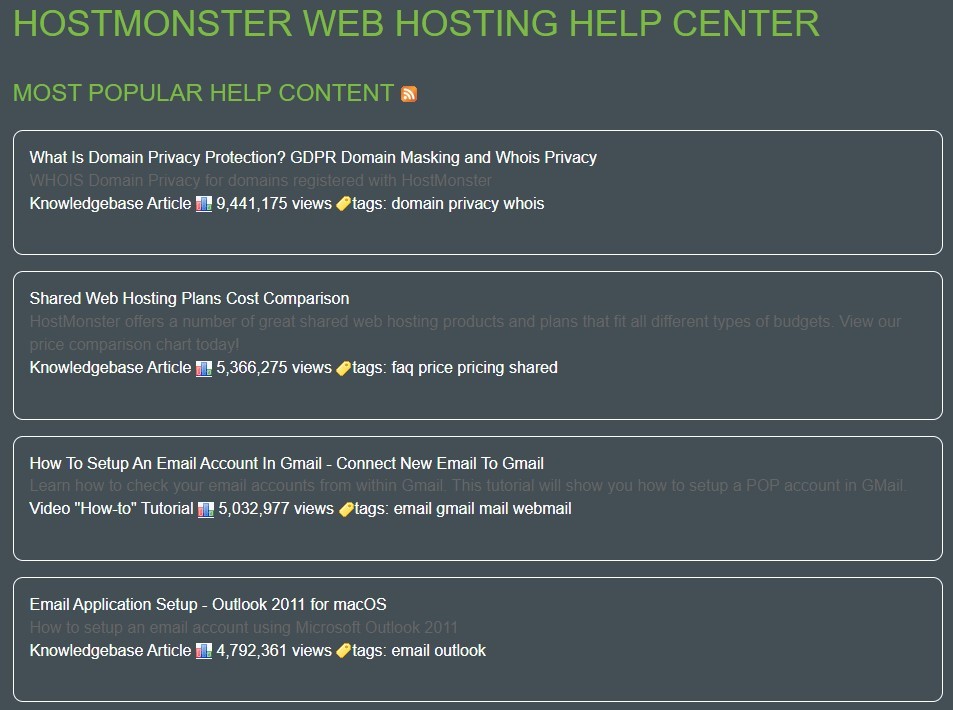 HostMonster Support 5 Help Center