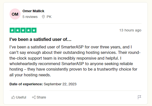 Satisfying experience and responsive team