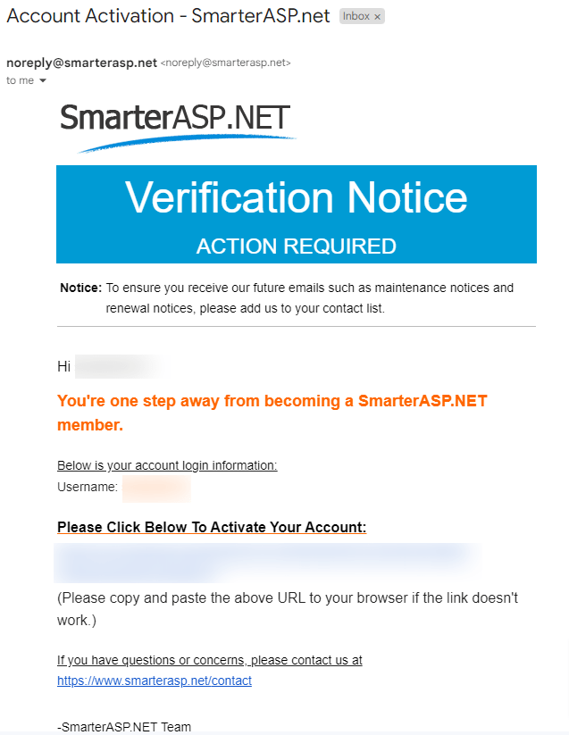 Order Hosting From SmarterASP 13 SmartASP-account-activation