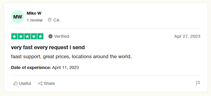 Support service is fast