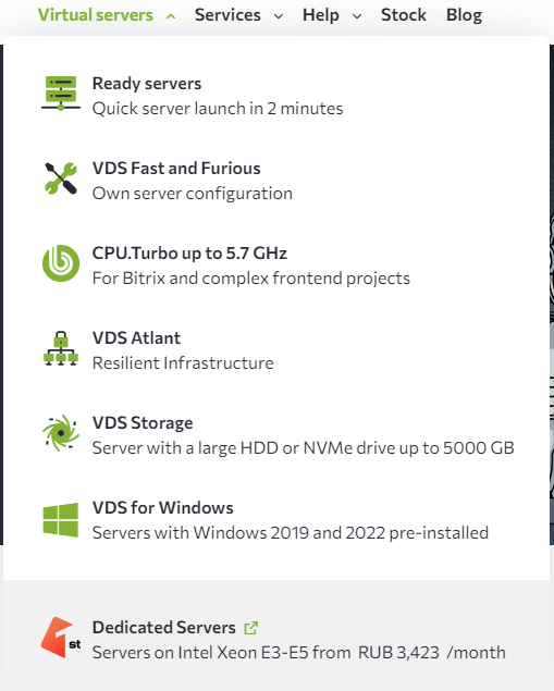 VPS Cloud Hosting in FirstVDS