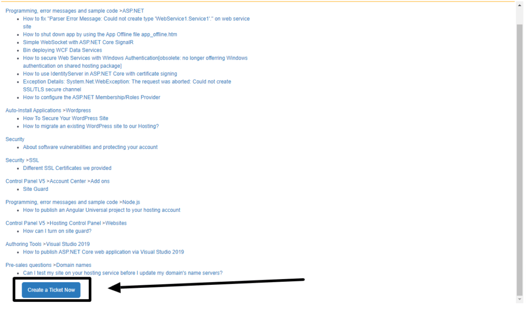 create a ticket here