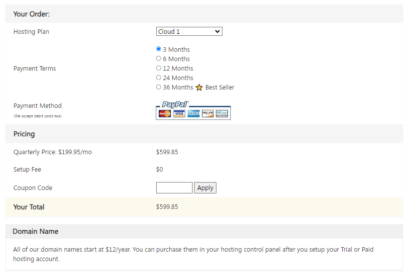 Order Hosting From SmarterASP 26 payment method