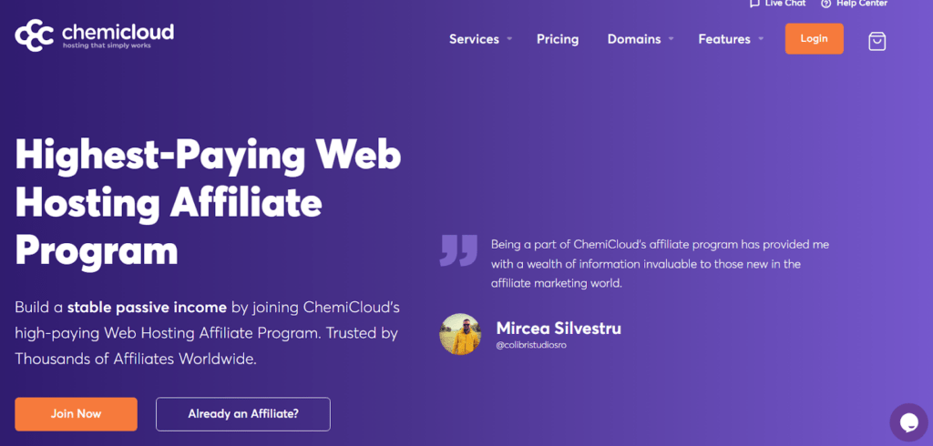 registration procedure for the Affiliate program