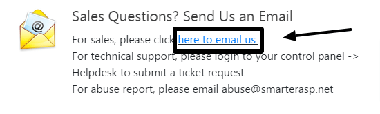 under the Sales Questions title