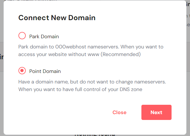 000webhost connect new domain