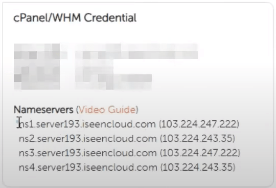 DomainRacer NameServers 4 DomainRacer Nameservers cpanel
