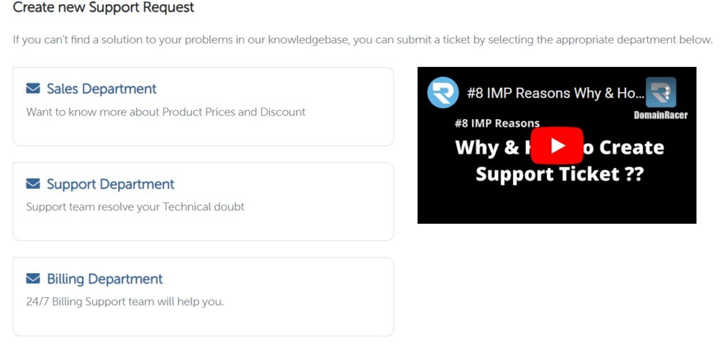 DomainRacer NameServers 16 DomainRacer create a new supports