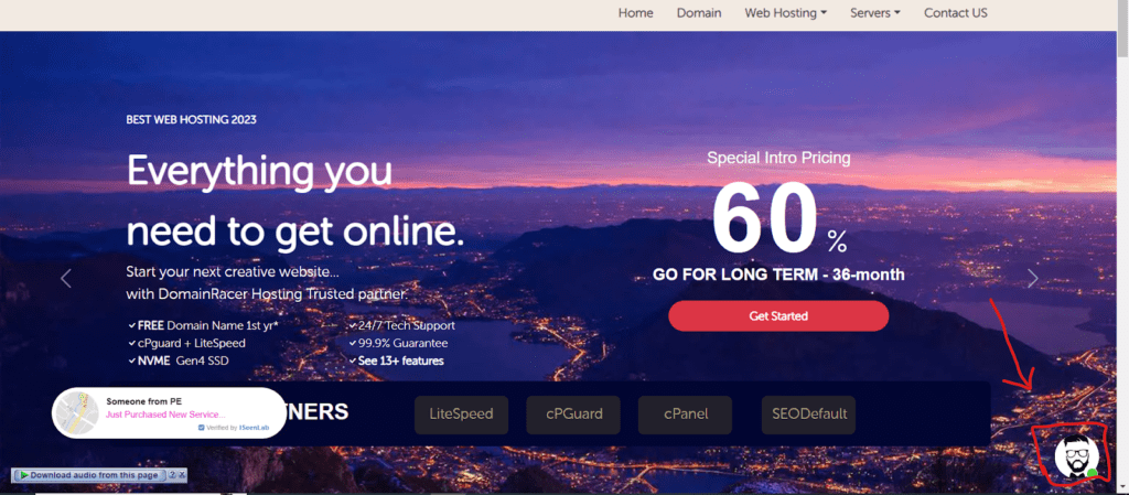DomainRacer NameServers 12 DomainRacer homepage