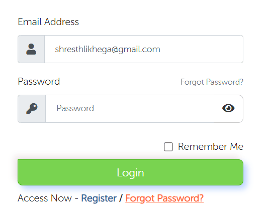 DomainRacer Login 11 DomainRacer login