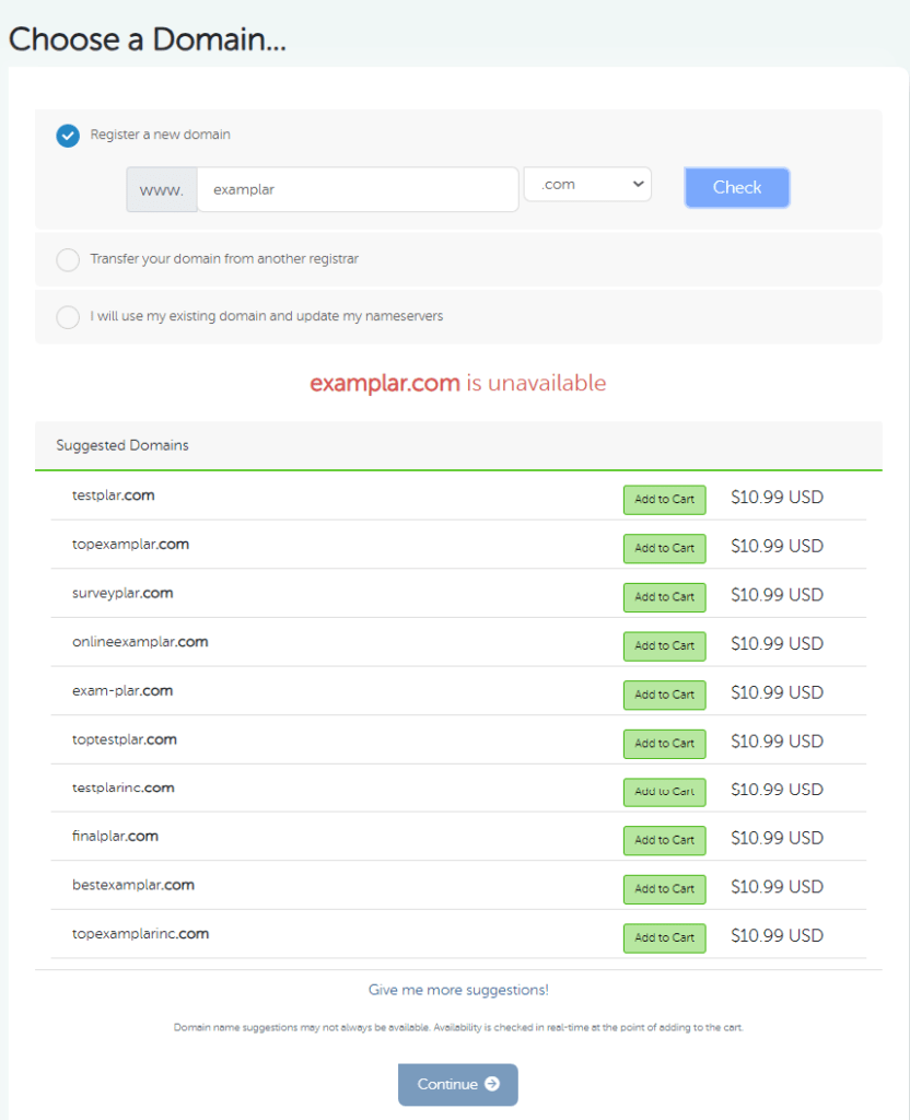 DomainRacer register a new domain