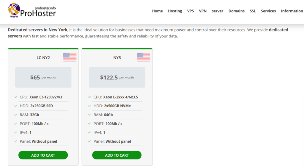 Order Hosting From ProHoster