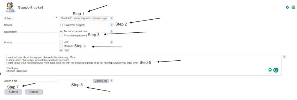 Prohoster click submit