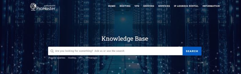 Prohosters knowledge base