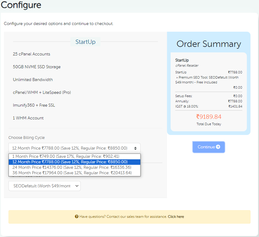 domainracer configure page