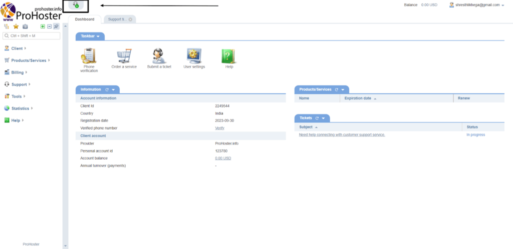 prohoster chat support