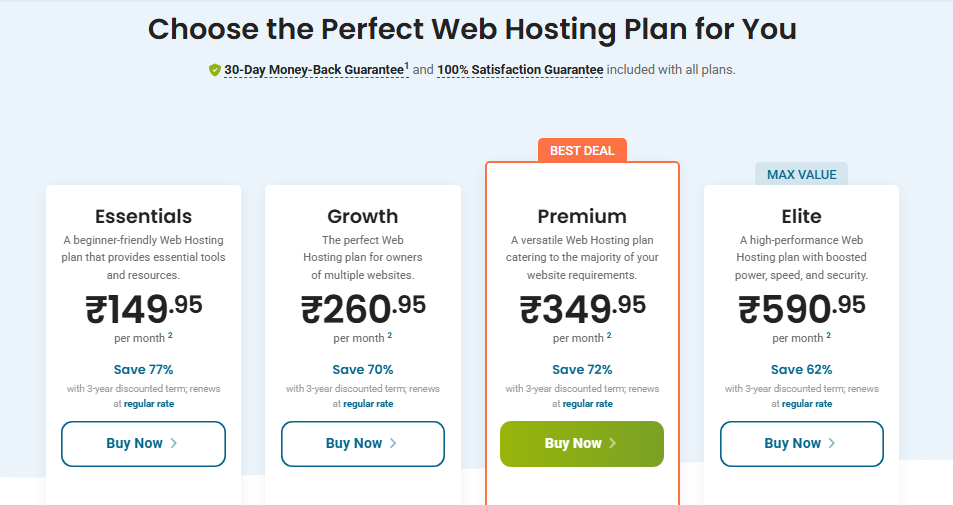 Order Hosting from HostPapa 3 hostpapa plans