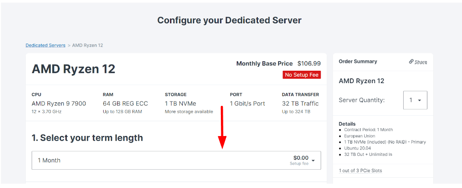 Select the plans according to your needs and requirements