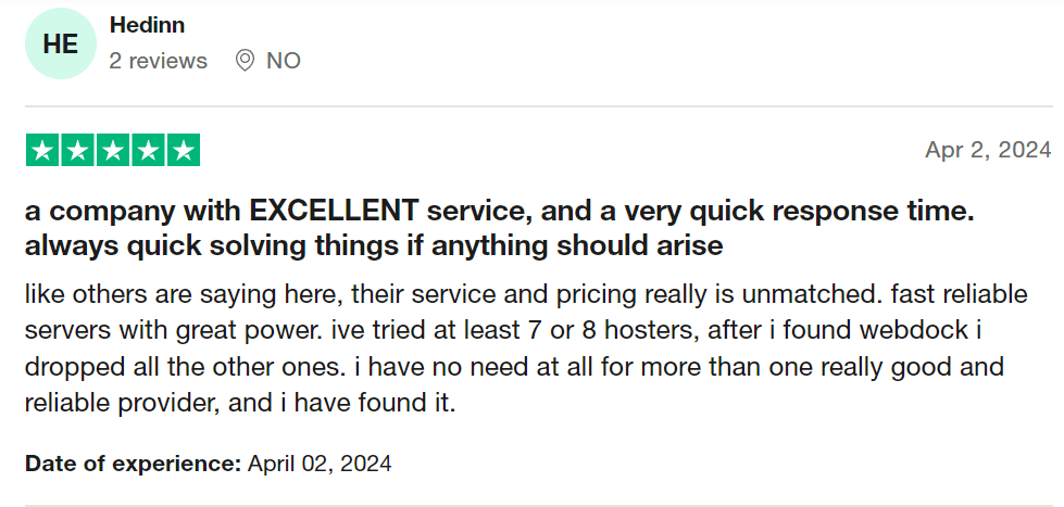 WebDock Support 8 WebDock Customer Feedback