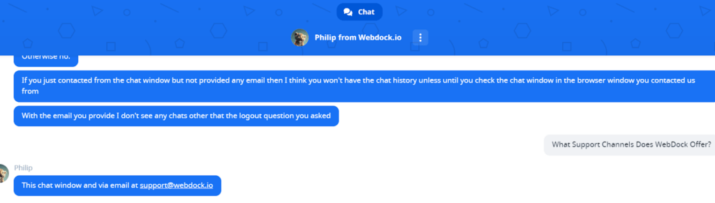 WebDock Support 4 You can ask all kinds of queries there