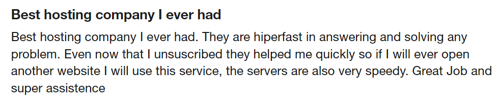 Hostwinds Customer Feedbacks