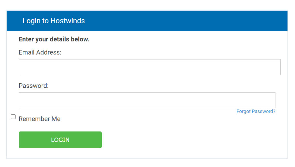 Hostwinds Login