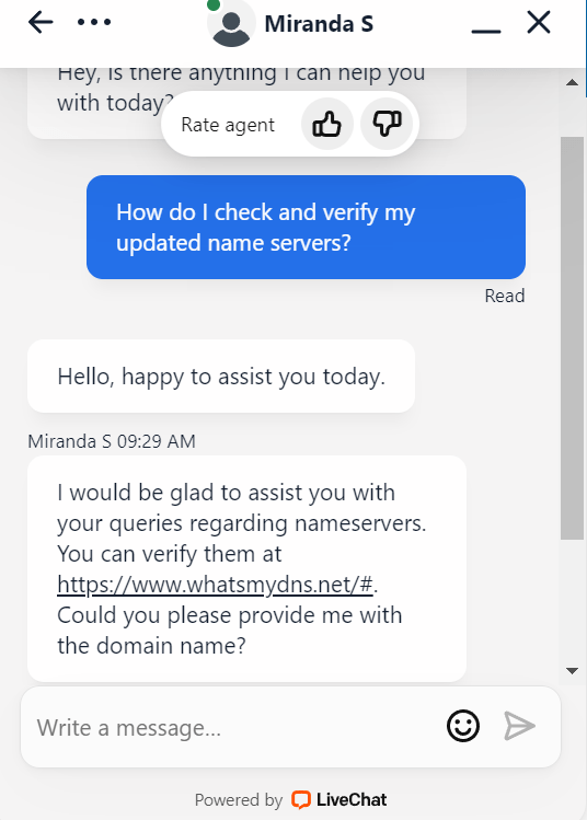 Live Chat hostwinds