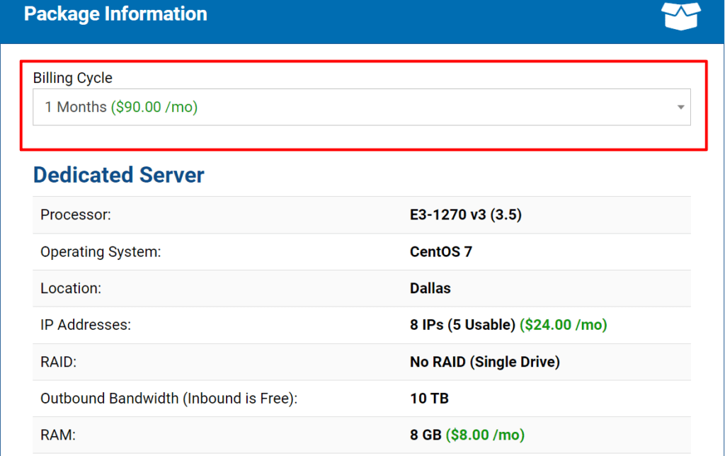 Scroll down for package information