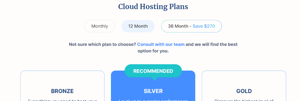 Scroll down to see its cloud plans and pricing