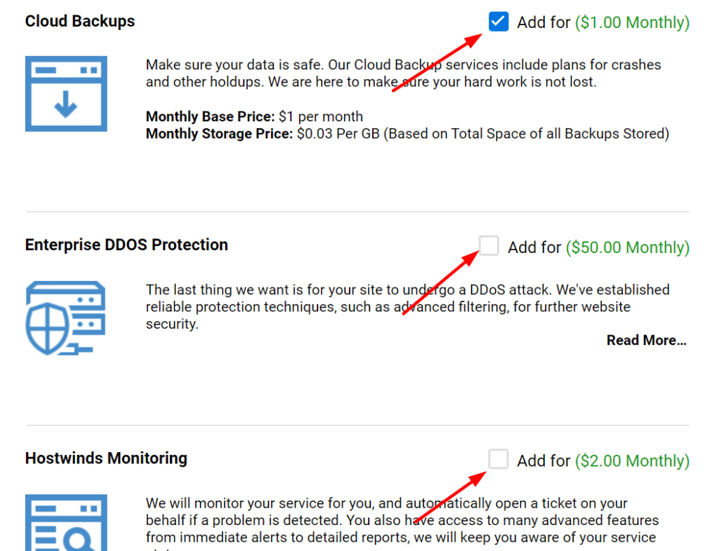 Select necessary AddOns