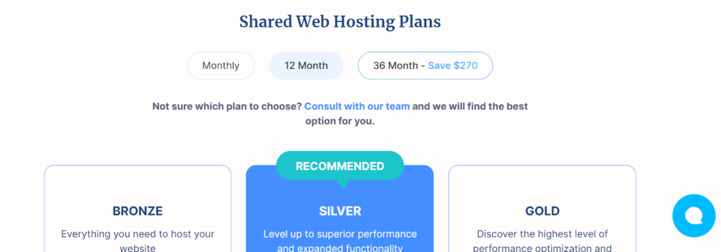 scroll down to see the plans and prices