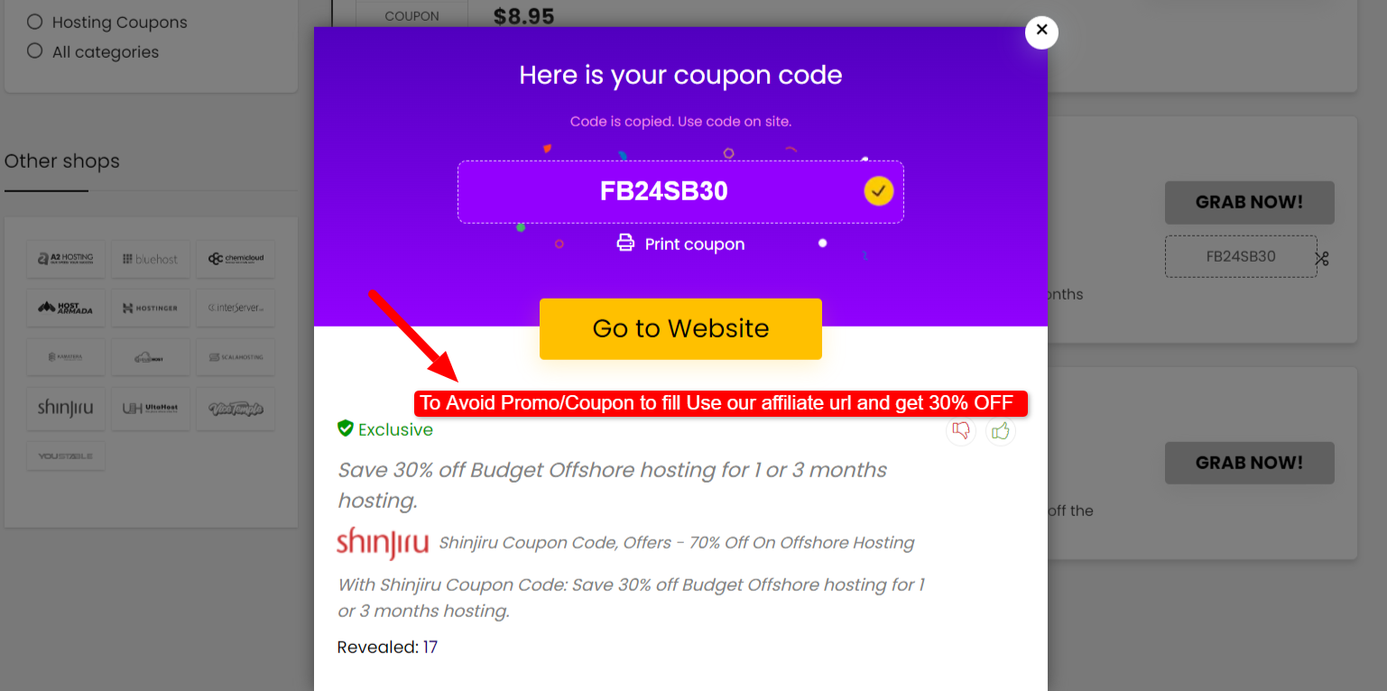 shinjiru coupons