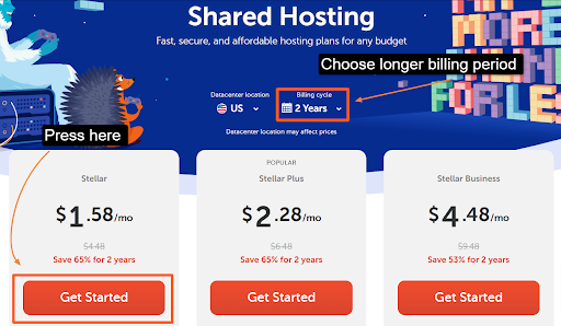 Namecheap shared hosting